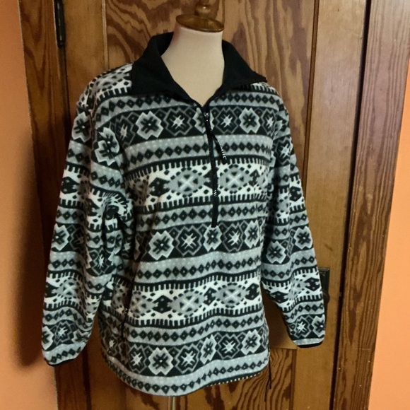 Vtg LL Bean Navajo fleece pullover - Picture 7 of 11